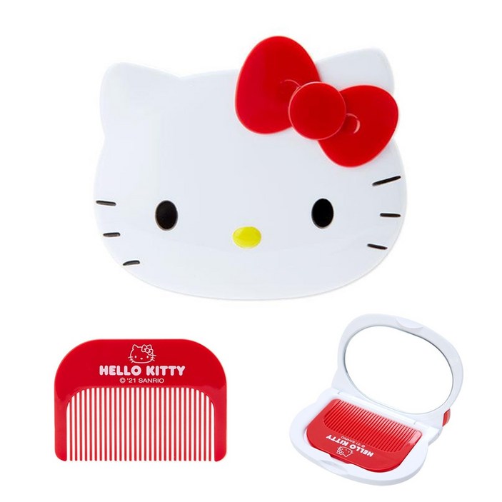 산리오 헬로키티 얼굴모양 입체 빗거울 세트(962481)