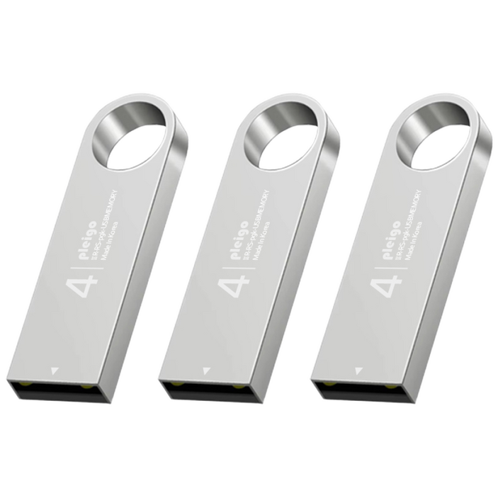플레이고 P52 메탈 USB메모리 4GB~128GB [레이저 각인 무료], 3개, 4GB