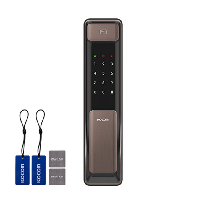코콤 푸시풀 핸들 디지털 도어락 현관문 손잡이 번호키 교체 KDL-S9000 + 카드키 4장, 고객직접설치, 코콤 KDL-S9000