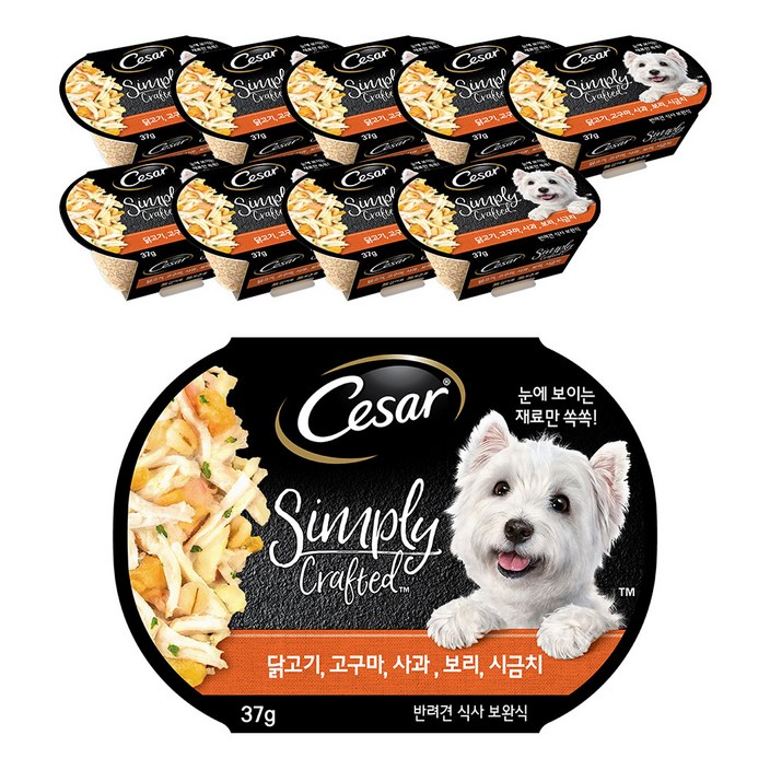 시저 1세 이상 강아지 심플리 크래프티드 습식사료