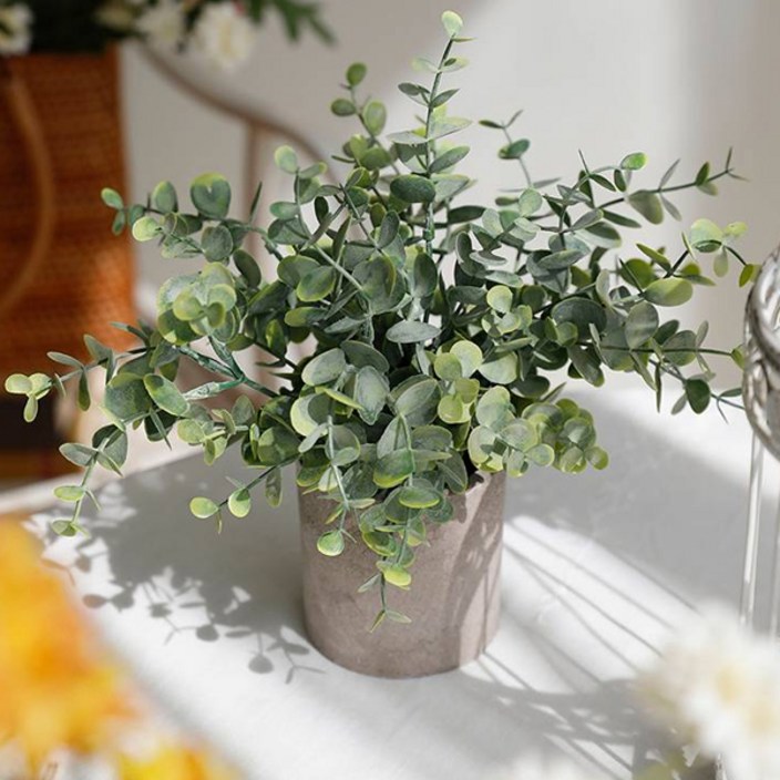 미스모네 홈카페 생화같은 테이블 미니 인조 조화 꽃화분
