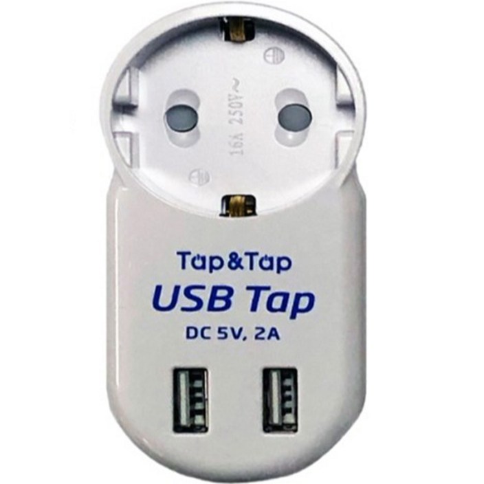에코파워탭 탭앤탭 USB 2포트 멀티탭 1구 SGHN-11USB