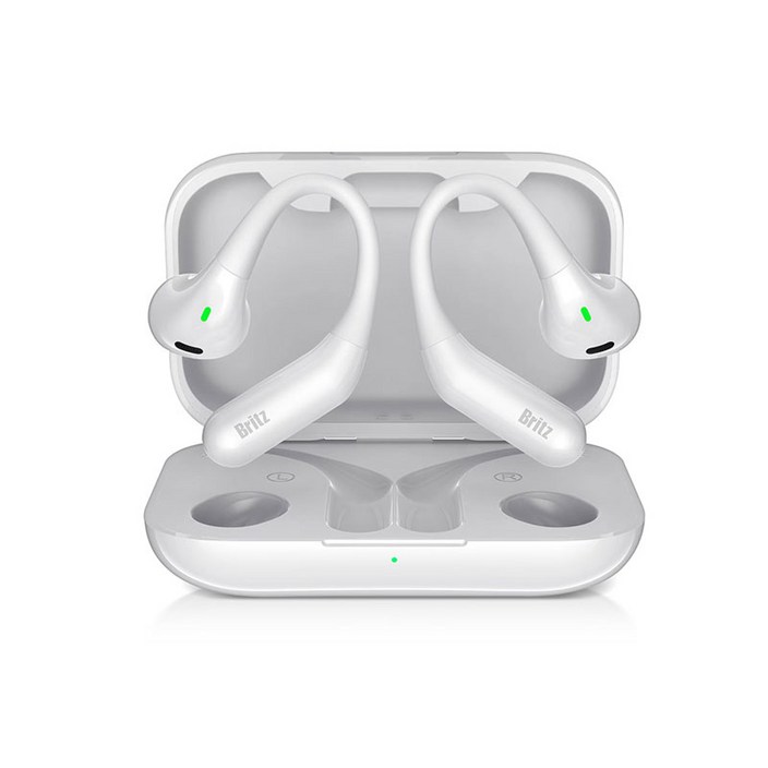 브리츠 오픈형 V5.4 초경량 이어후크 블루투스 이어폰, White, Fit5 Pro