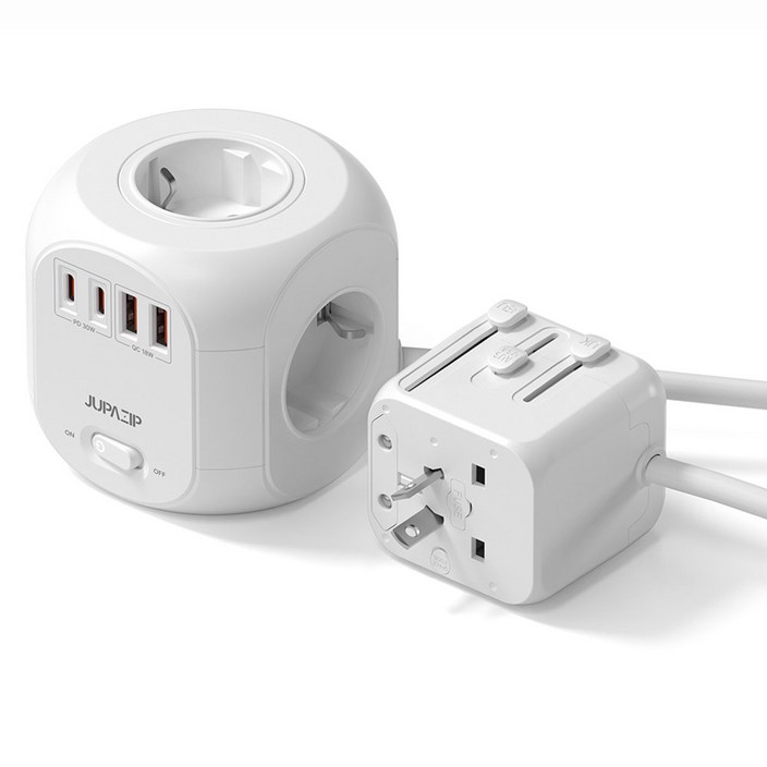 주파집 여행용 멀티탭 어댑터 AD500CP + 하드 케이스, 1개