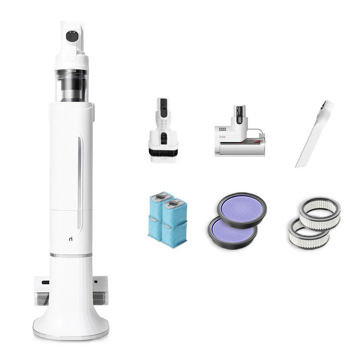 아이닉 무선청소기 i50 아이타워 + 헤드브러시 + 침구 브러시 + 필터 2p 세트 i50 itower, 혼합색상, i50 itower