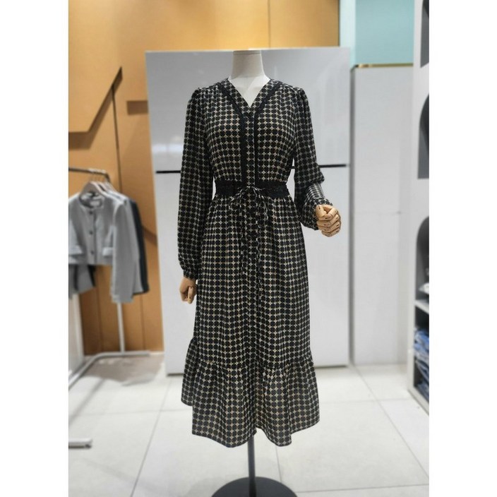 백화점 정품 플라스틱아일랜드 원피스 부산점 레이스배색 PP3WO381A