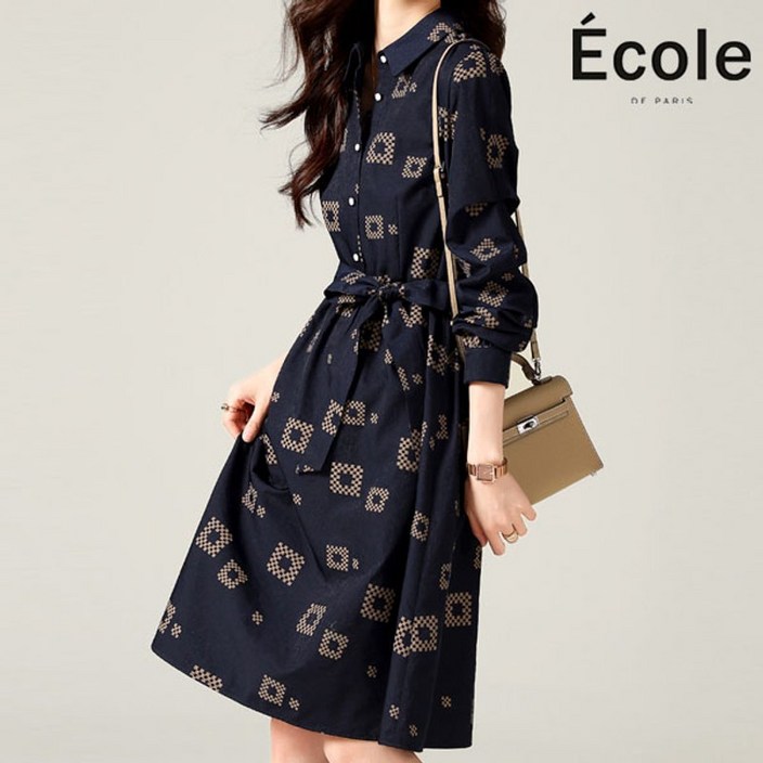 에꼴드파리 핀디 셔츠 원피스 F33WOB012Z