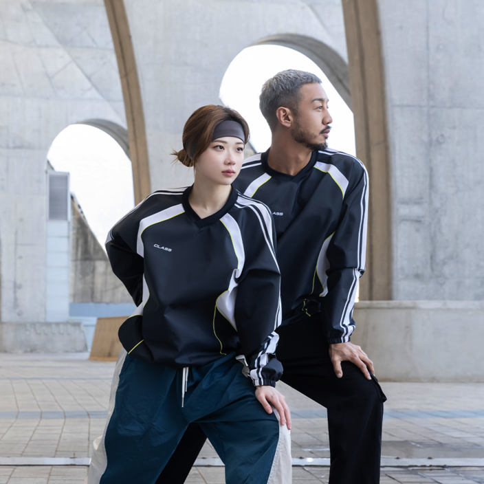 피스테 남녀공용 바람막이 아노락 스타일 블록코어 국내제작 축구 윈드브레이커 트레이닝 상의