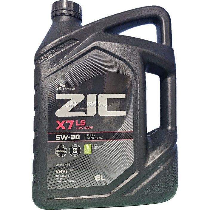 ZIC X7 LS 5W30 6L 디젤 엔진오일
