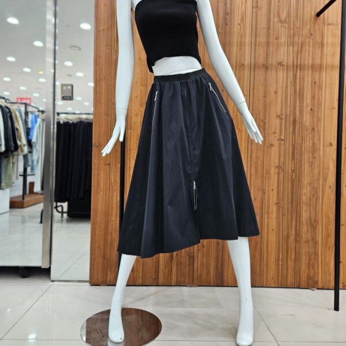 지컷 지퍼 디테일 플레어스커트7224335602DJDH1544807