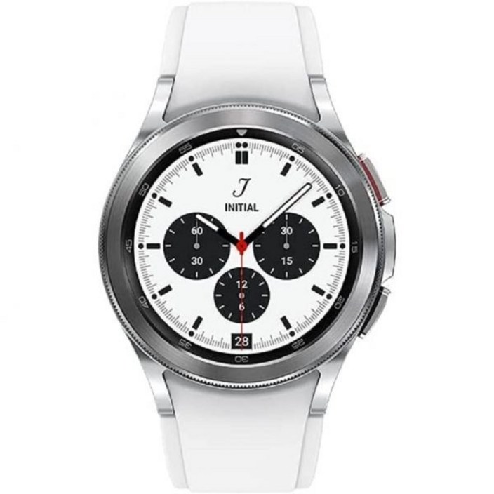 삼성 갤럭시 워치 4 클래식 42mm 스마트워치, 헬스 피트니스 러닝 슬립 사이클을 위한 심전도 모니터 트래커 포함 GPS 낙상 감지 블루투스 미국 버전, 실버 리퍼