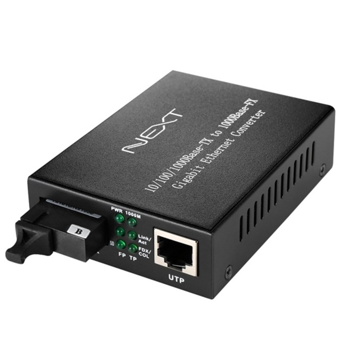 B타입 싱글모드 최대20Km 거리지원 이더넷 1코어 광 미디어컨버터 WDM 싱글 NEXT-2000GSCSW-B