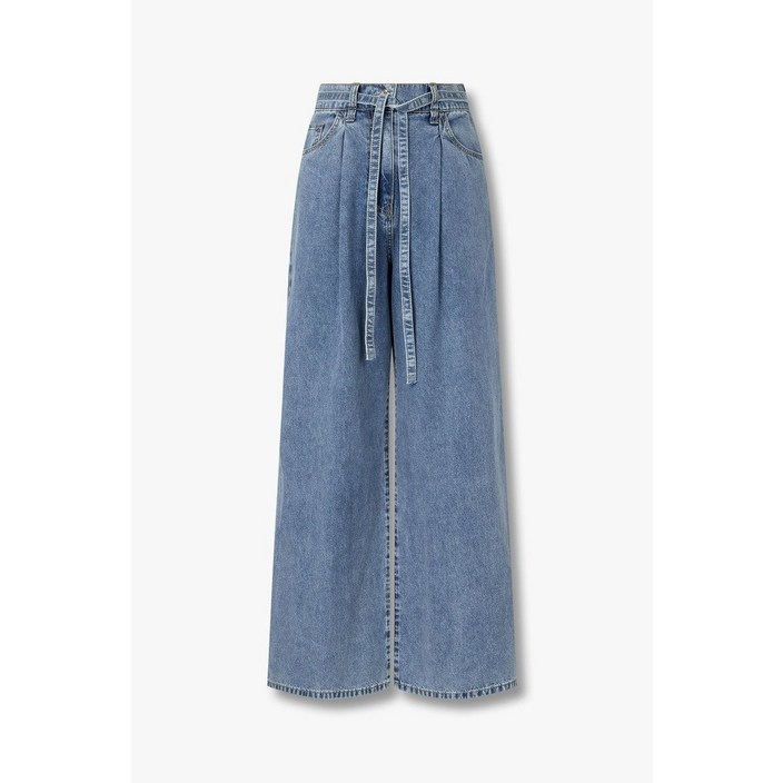 지컷 원 턱 벨티드 백 밴딩 데님 팬츠7255255103GMI 1967500