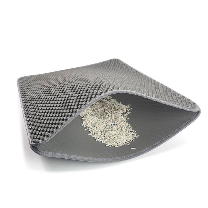 백년애 고양이 모래매트 사막화 방지 패드 벌집 화장실 바닥 특대형, 1개, 스페이스그레이