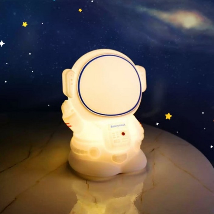 다크 헬로 우주비행사 LED 무드등 타이머 밝기조절 수면등 조명