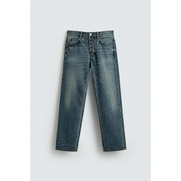 ZARA 자라 블랙 스트레이트핏 데님 레귤러 진4048340