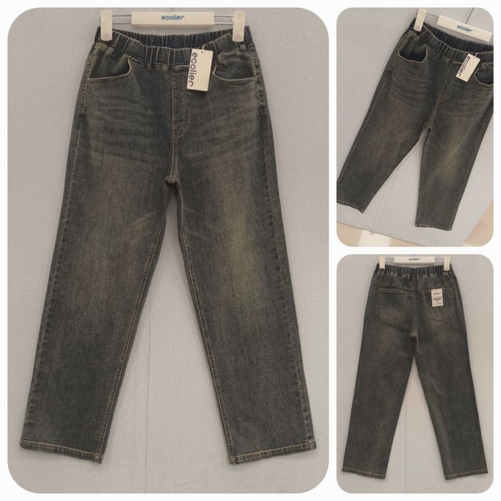 에꼴리에 24년 가을신상 대박 특가세일 빈티지 블루진 주니어 남아용 신축성 좋아 편안하고 활동적이며 워싱이 멋스럽고 코디가 쉬운 스트레이트핏 빈티지 워싱 블루진