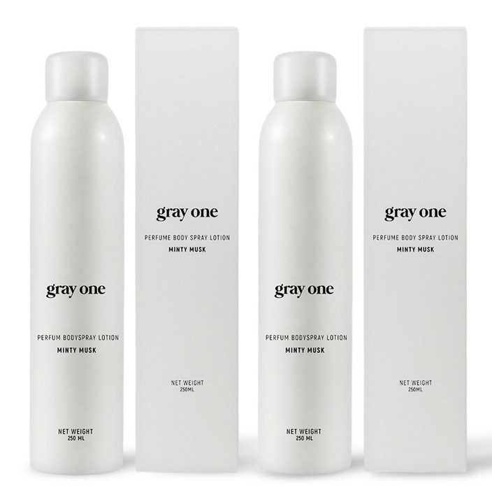 그레이원 퍼퓸 바디 스프레이 로션 민티 머스크, 2개, 250g