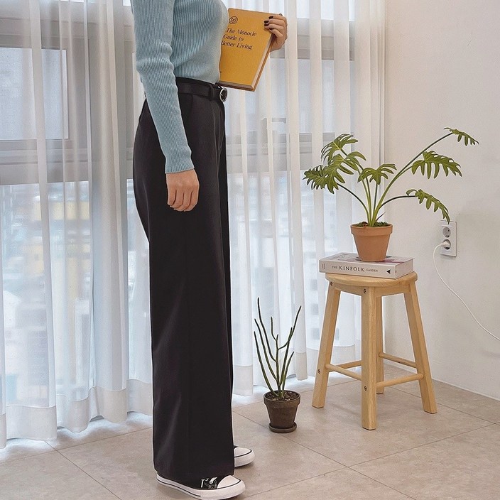 국산 숏 롱 겨울 바지 여성 기모 바지 와이드 팬츠 겨울 기모 슬랙스