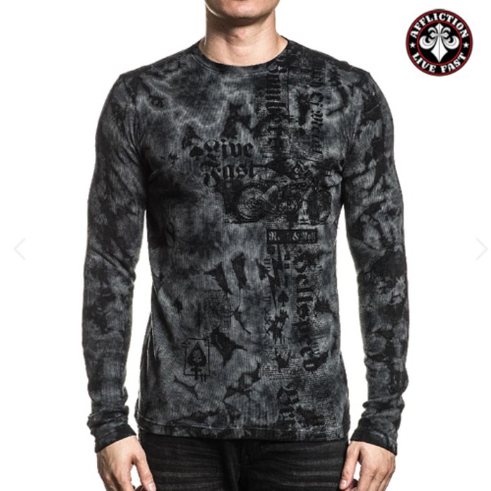 기사미 어플릭션 할리 라이더긴팔 메탈밴드패션 A21367 Grey Black