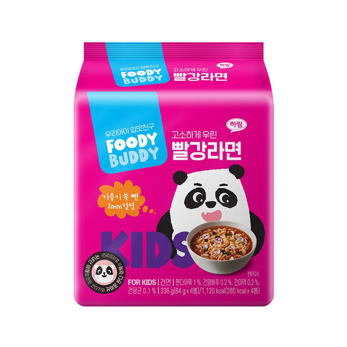 푸디버디 빨강라면 멀티 84g X 4개입, 소고기맛, 84g, 4개