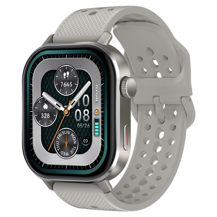 WAPiK 블루투스 스마트워치 ST60 AMOLED 2.13인치 GPS 아웃도어 운동 스포츠시계, 실버, 5.4cm, GPS  블루투스