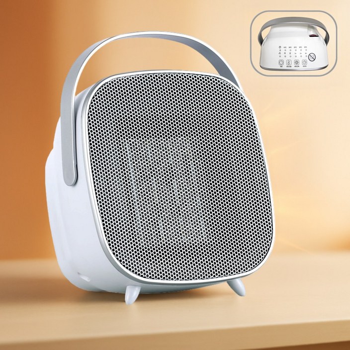 따스미 미니 온풍기 미니히터 사무실 소형 발 온풍기 욕실 가정용 화장실 타이머