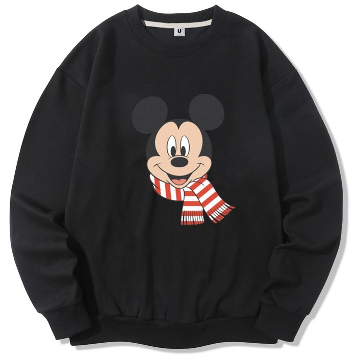 일루소 디즈니 기모 미키 목도리 맨투맨