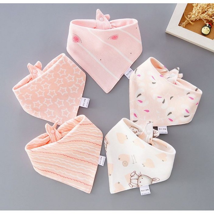 슈메르 순면삼각턱받이 스카프빕  5종세트