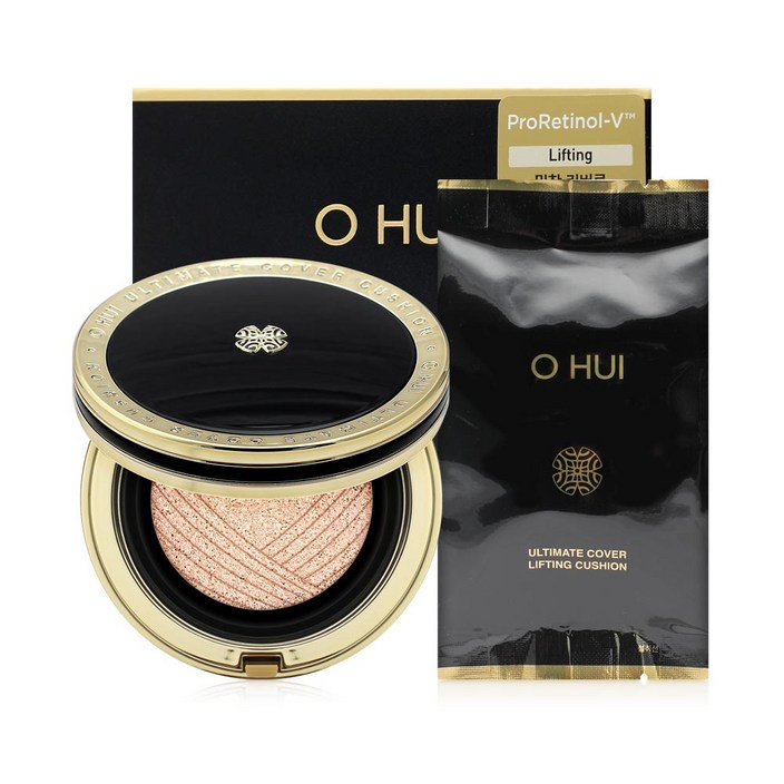 오휘 얼티밋커버 리프팅 광채 쿠션 팩트, 01호 OH8845, 1세트