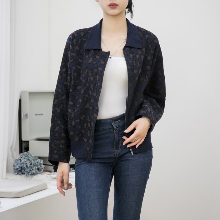 5577 카라 니트 자켓아르덴스