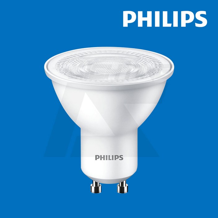 필립스 LED GU10 4.5W 220V 이케아 전구 호환, 전구색, 1개