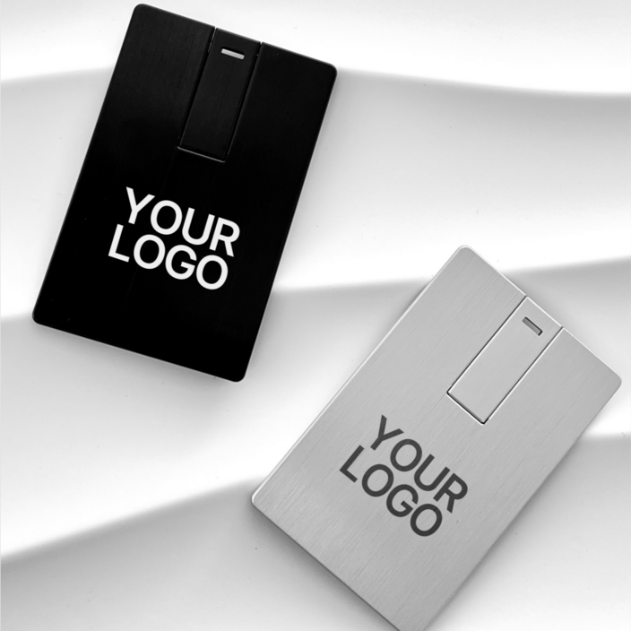 카드형 3.0 USB 64GB 고급 메탈형 실버 양면각인