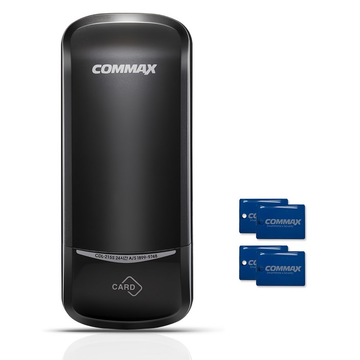 COMMAX 디지털보조키 손잡이 없음 도어락 카드키 4p CDL215S 자가설치