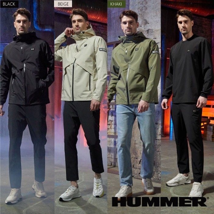 HUMMER 23 SS 남성 리미티드 에디션 H1 3레이어 트랙수트 셋업 HUMMER 23 SS 남성 리미티드 에디션 H1 3레이어 트랙수트 셋업