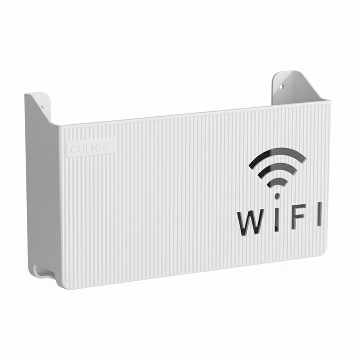 젠블리스 무선 공유기 셋톱박스 라우터 보관함 벽면 와이파이 브라켓, 화이트