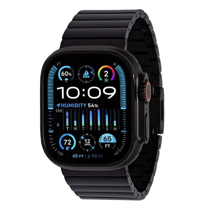 비브 애플워치 울트라 티타늄 스트랩 V3 블랙, 블랙, 1개