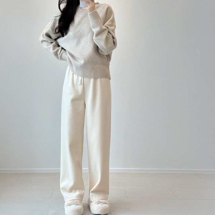 앨리 벨벳 기모 코듀로이 와이드팬츠 키작녀 키큰여자