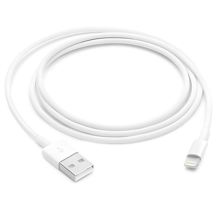 Apple Lightning-USB 케이블 MUQW3FE/A, 1m, 화이트, 1개