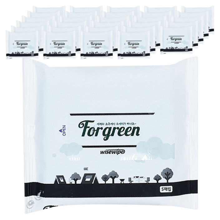 와이즈와이프 포그린 일회용 세제 수세미