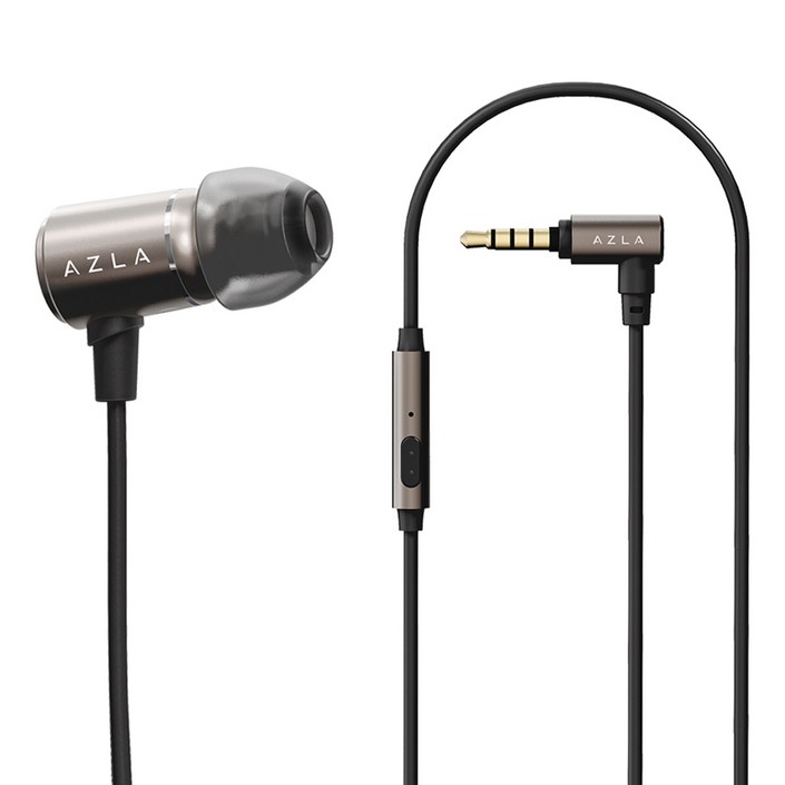 아즈라 트리뷰트 3.5mm 케이블 유선 이어폰, AZT300, 건메탈