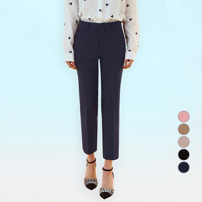 진마니아 여성용 매직 기본 슬림핏 스판 슬랙스 WJL011