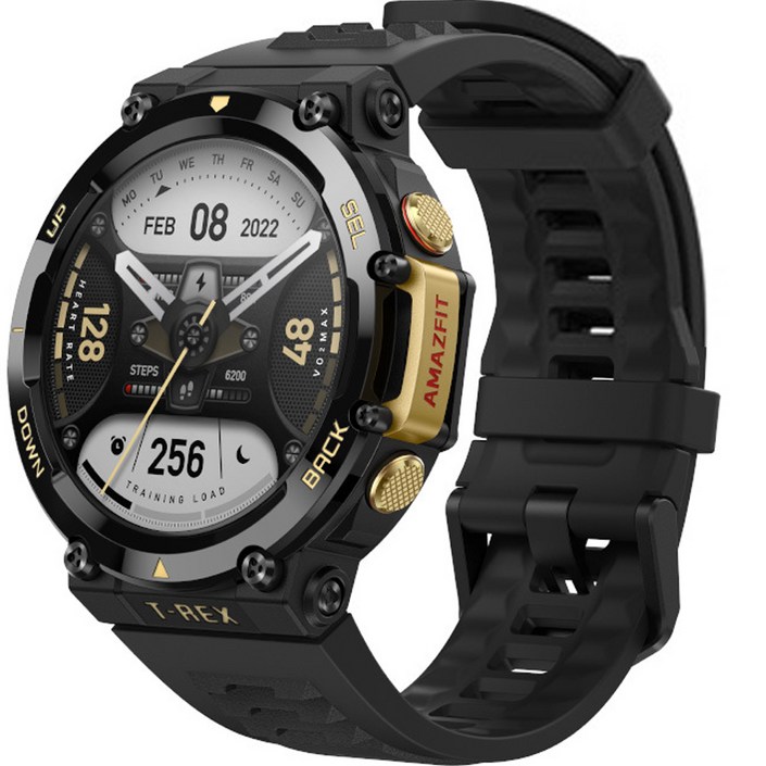 어메이즈핏 스마트워치 TREX 2, GPS, 블랙  골드, 3.5cm