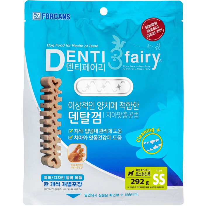 포켄스 강아지 덴티페어리 SS 62p 다피오카, 다피오카, 292g, 1개