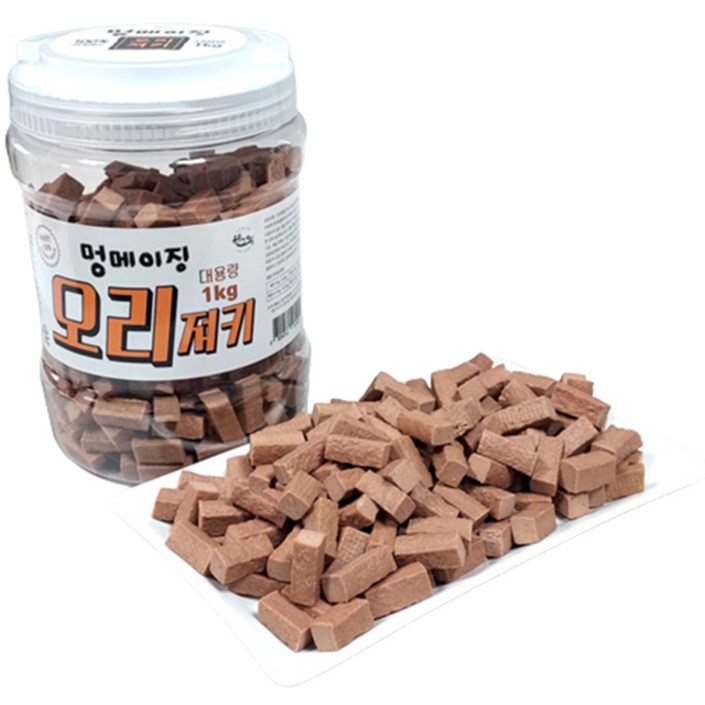 멍메이징 강아지 소프트 간식 져키, 오리, 1kg, 1개