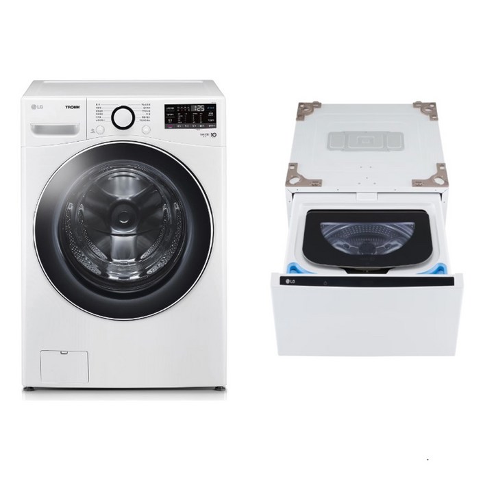 10 환급가전 LG전자 트롬 세탁기  트윈 미니워시 세트 F24WDWPX 24kg  4kg 방문설치