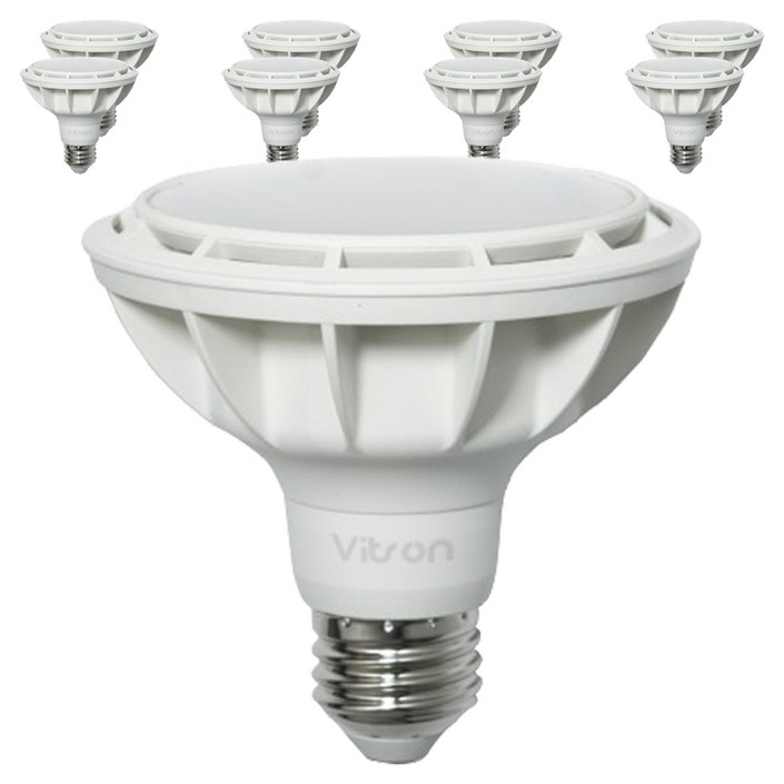 비츠온 LED E26 확산형 전구 15W PAR30, 전구색, 9개