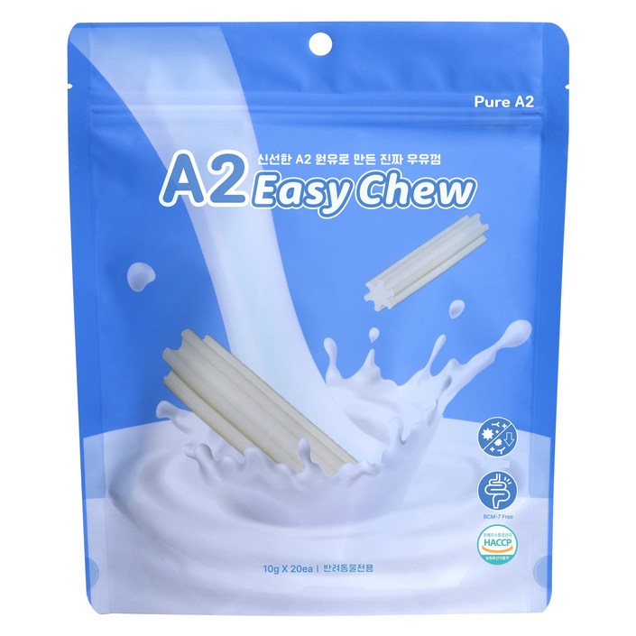 PureA2 반려동물 이지츄 덴탈껌 20p, 우유, 200g, 1개