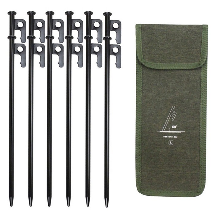 하이퍼플래닛 캠핑 단조팩 30cm x 12p  콤팩트 하드 파우치 세트