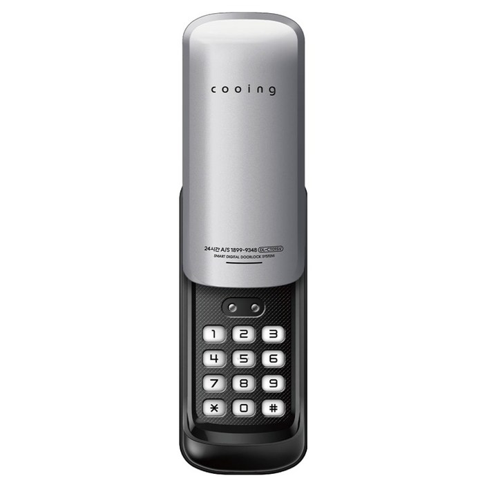 쿠잉 보조키 도어락,손잡이 없음유리샷시 설치불가, DLCT01SV, 방문설치